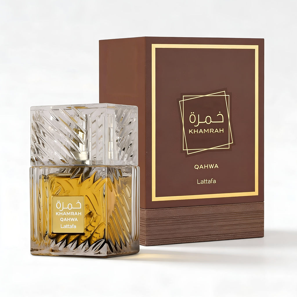 Lattafa Khamrah Qahwa Eau de Parfum Spray For Unisex, 3.40 Ounce