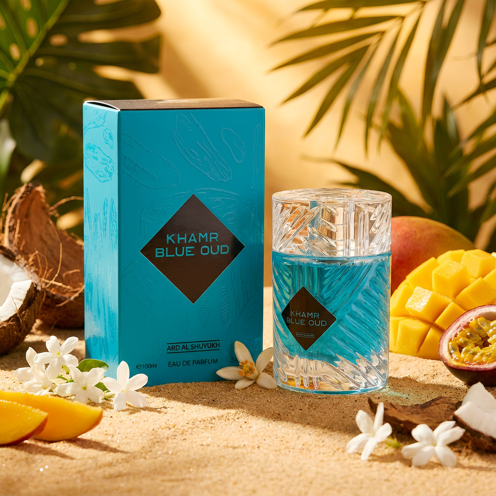 Ard Al Shuyukh Khamr Blue Oud Eau De Parfum Spray For Unisex 3.4 Ounce