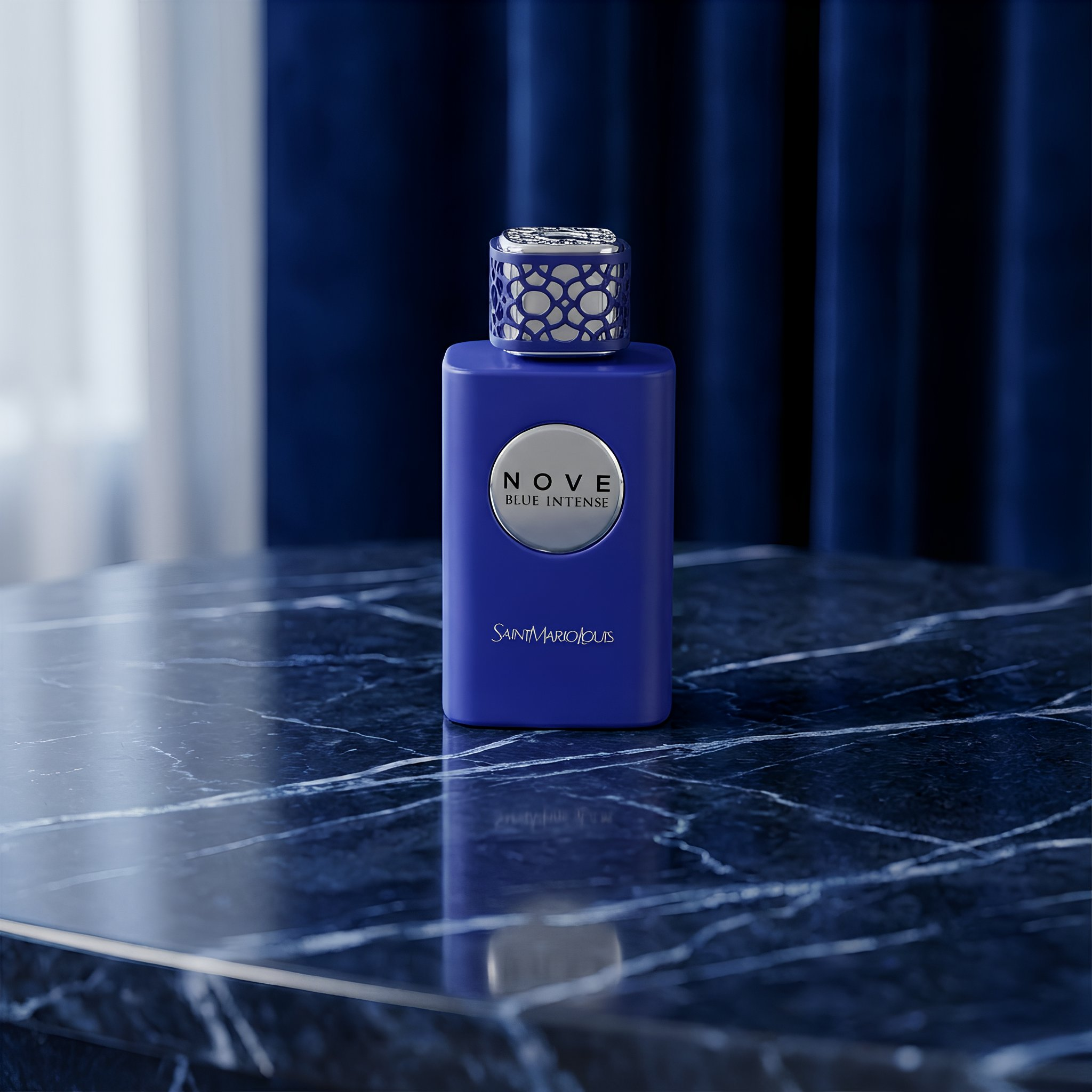 Saint Mario Louis Nove Blue Intense Eau De Parfum Spray For Unisex 3.4 Ounce