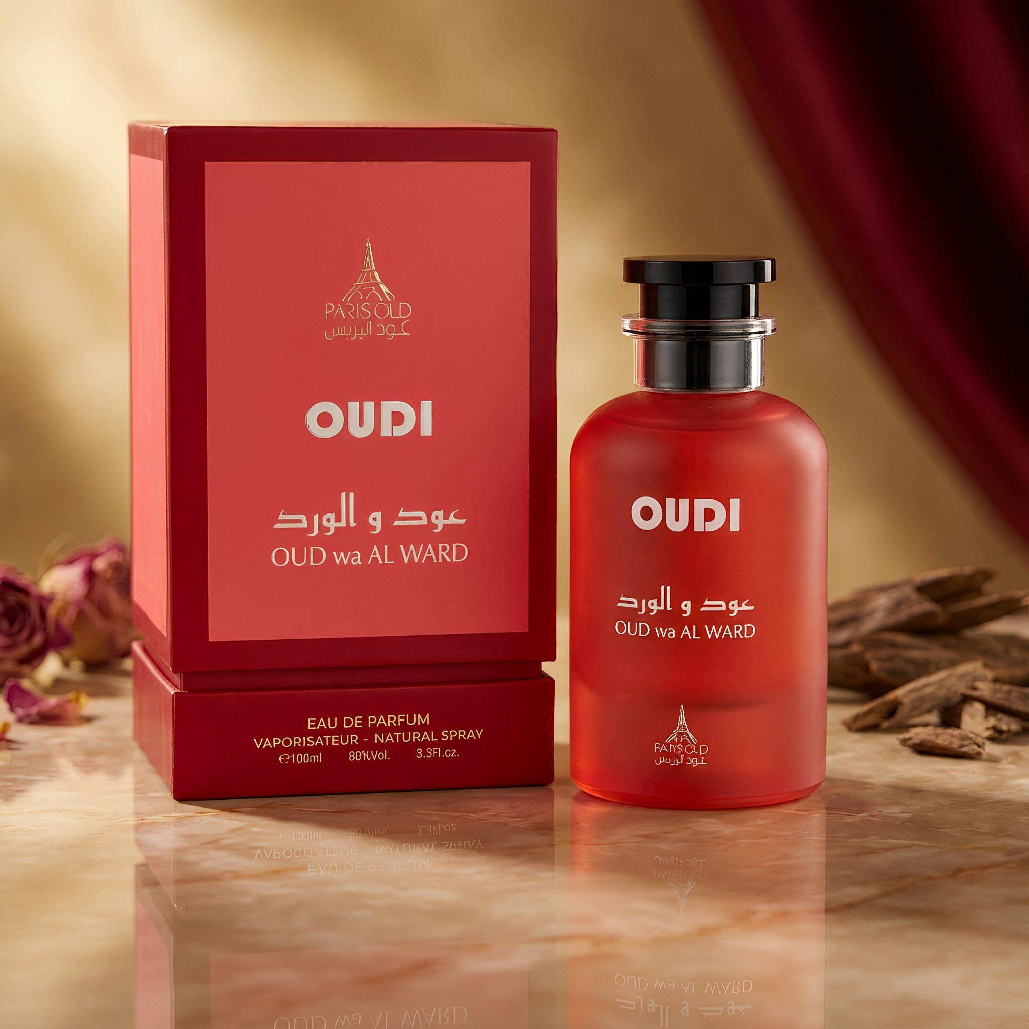 Paris Oud Oudi Oud Wa Al Ward Eau De Parfum Spray For Unisex 3.4 Ounce