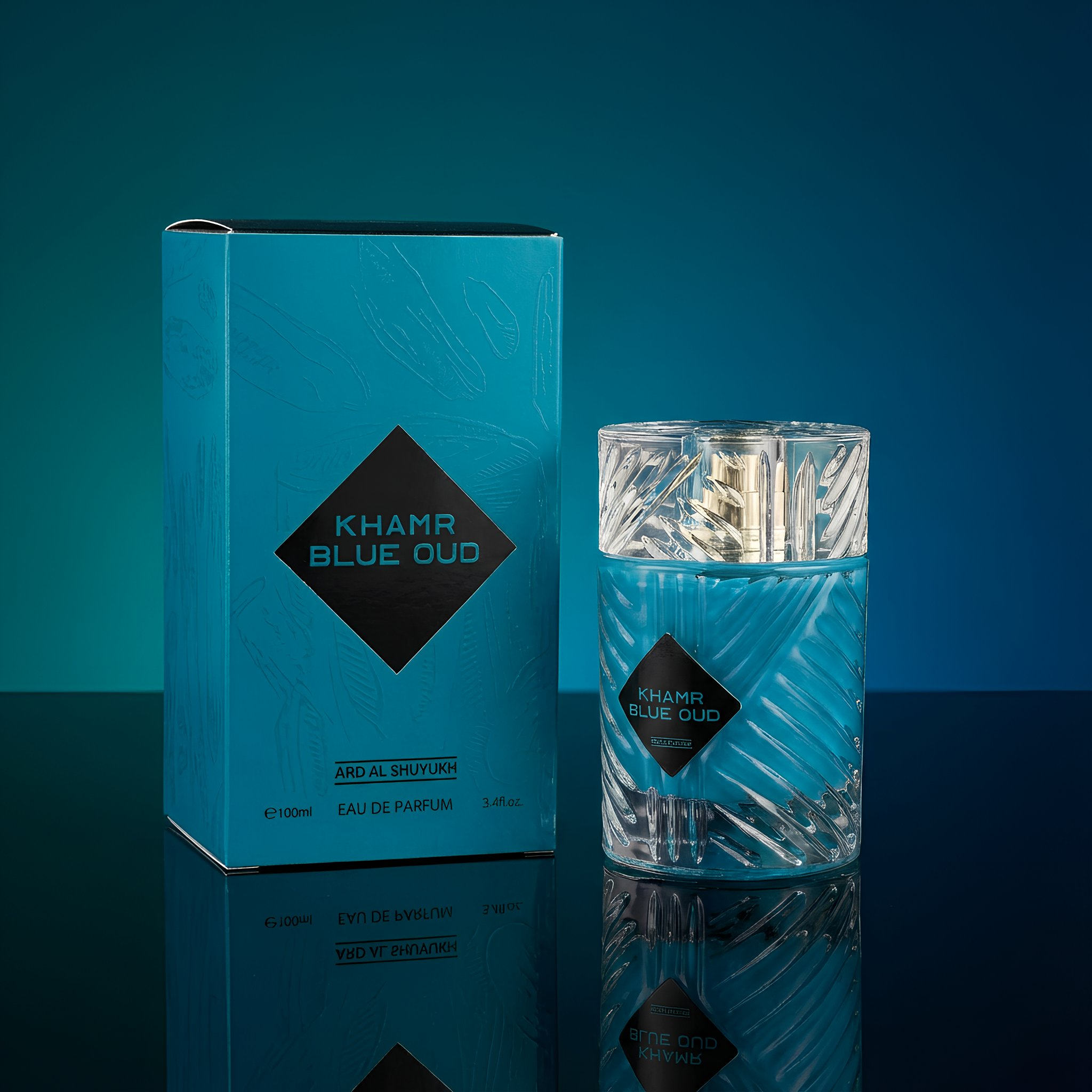 Ard Al Shuyukh Khamr Blue Oud Eau De Parfum Spray For Unisex 3.4 Ounce
