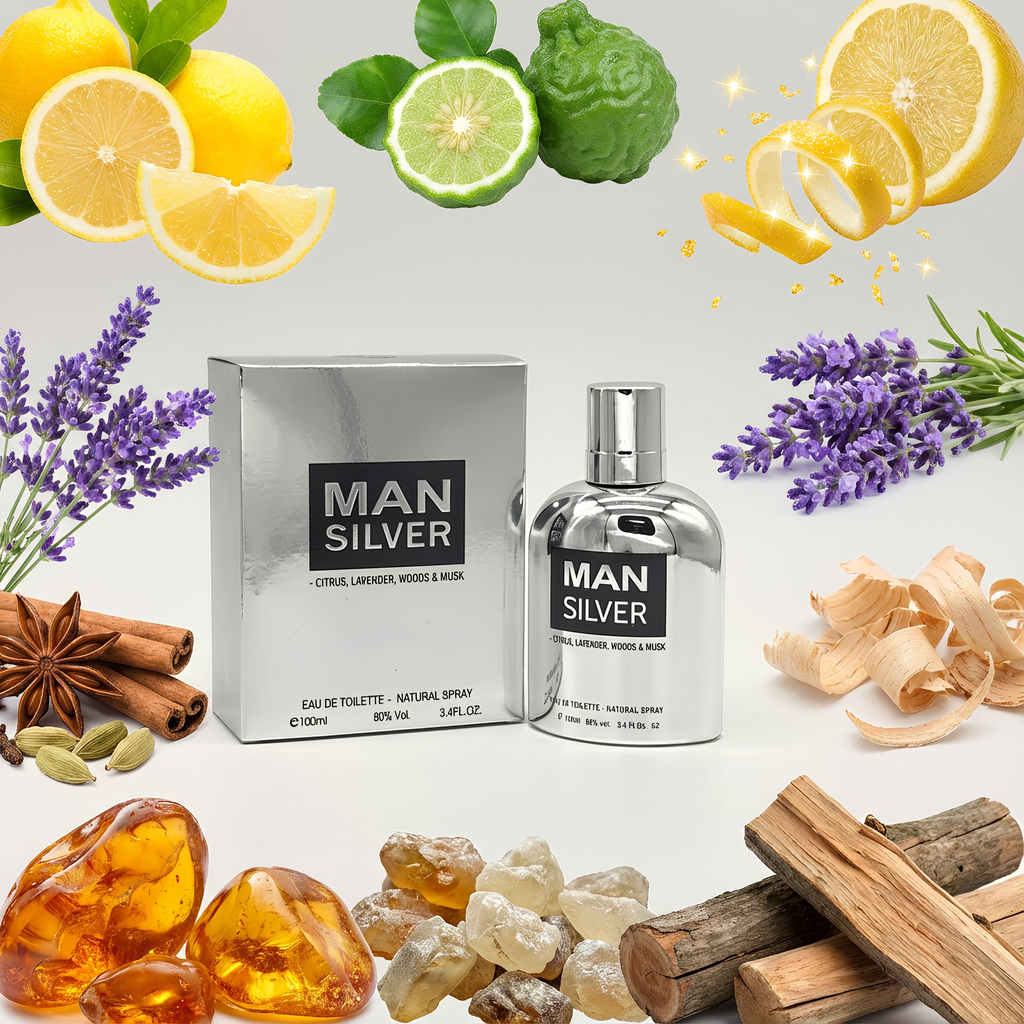 Bernard Dimitri Man Silver Eau De Parfum Spray For Men 3.4 Ounce