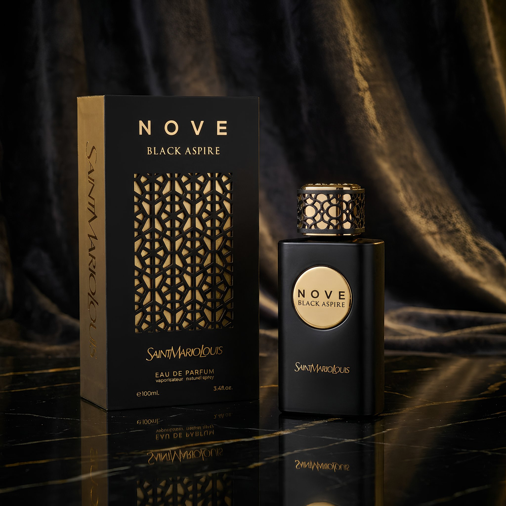 Saint Mario Louis Nove Black Aspire Eau De Parfum Spray For Unisex 3.4 Ounce