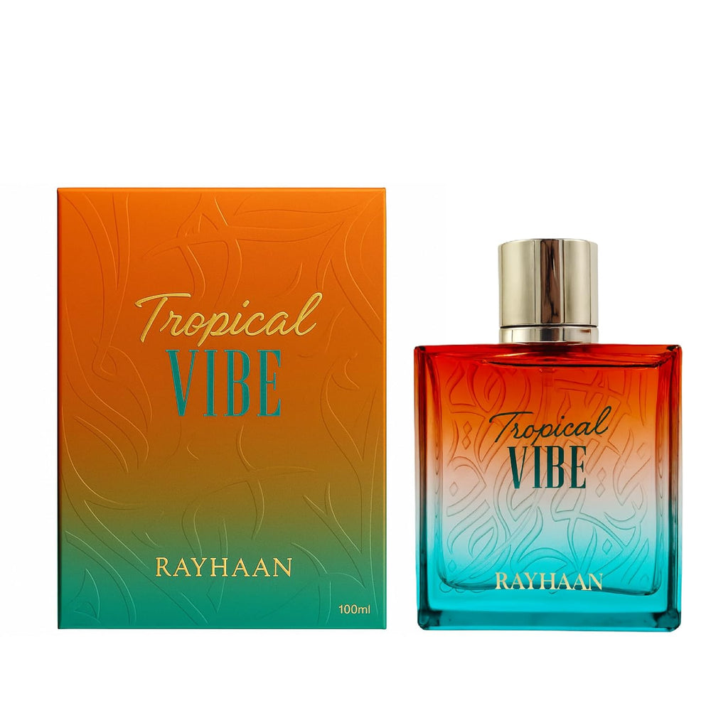 Rayhaan Tropical Vibe Eau de Parfum Spray for Unisex, 3.4 Ounce