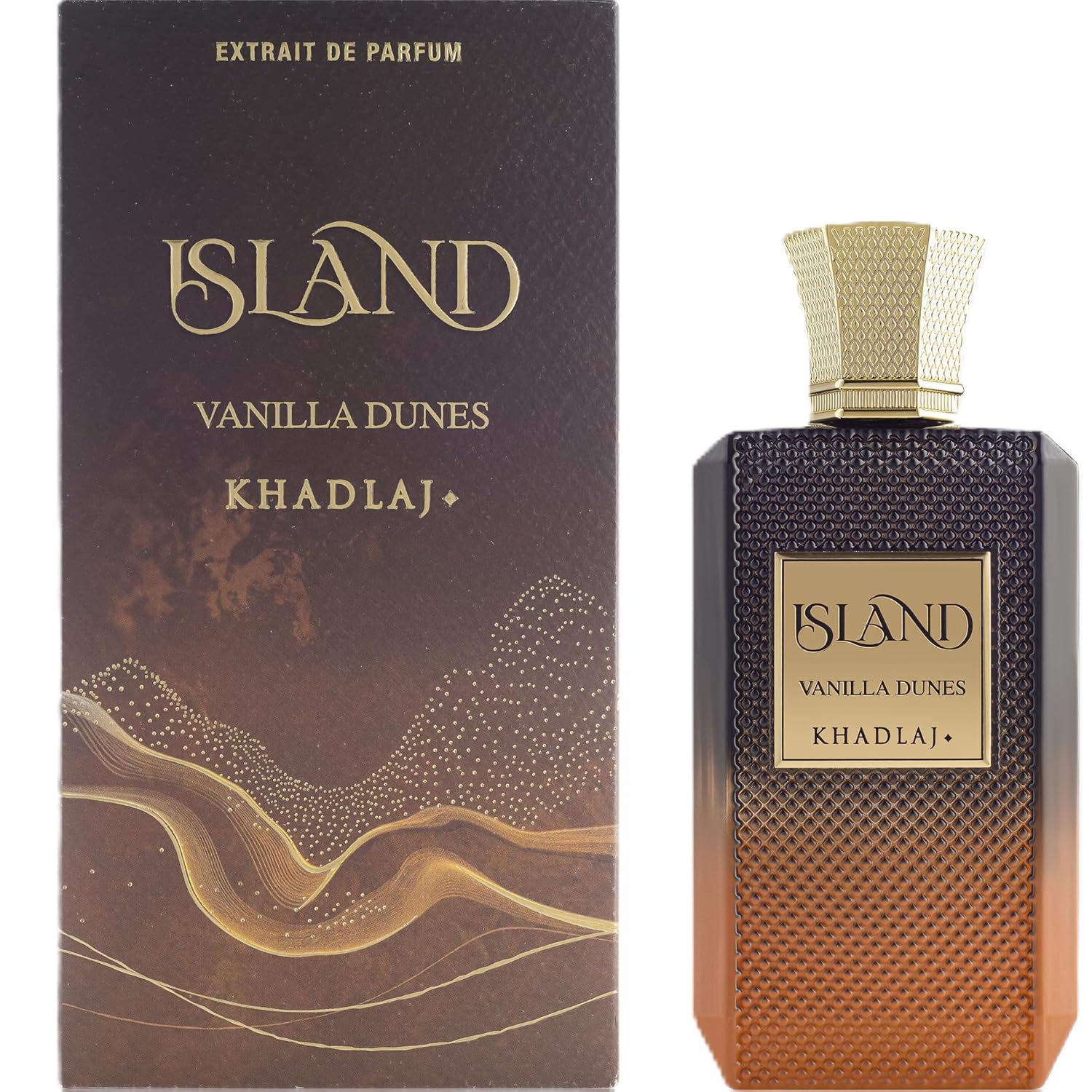 Khadlaj Island Vanilla Dunes Extrait De Parfum Spray for Unisex, 3.4 Ounce