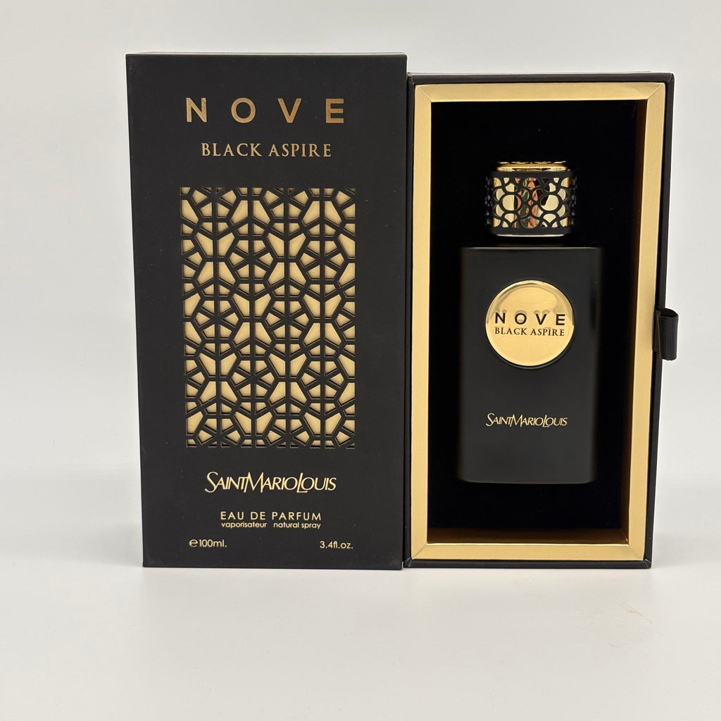 Saint Mario Louis Nove Black Aspire Eau De Parfum Spray For Unisex 3.4 Ounce