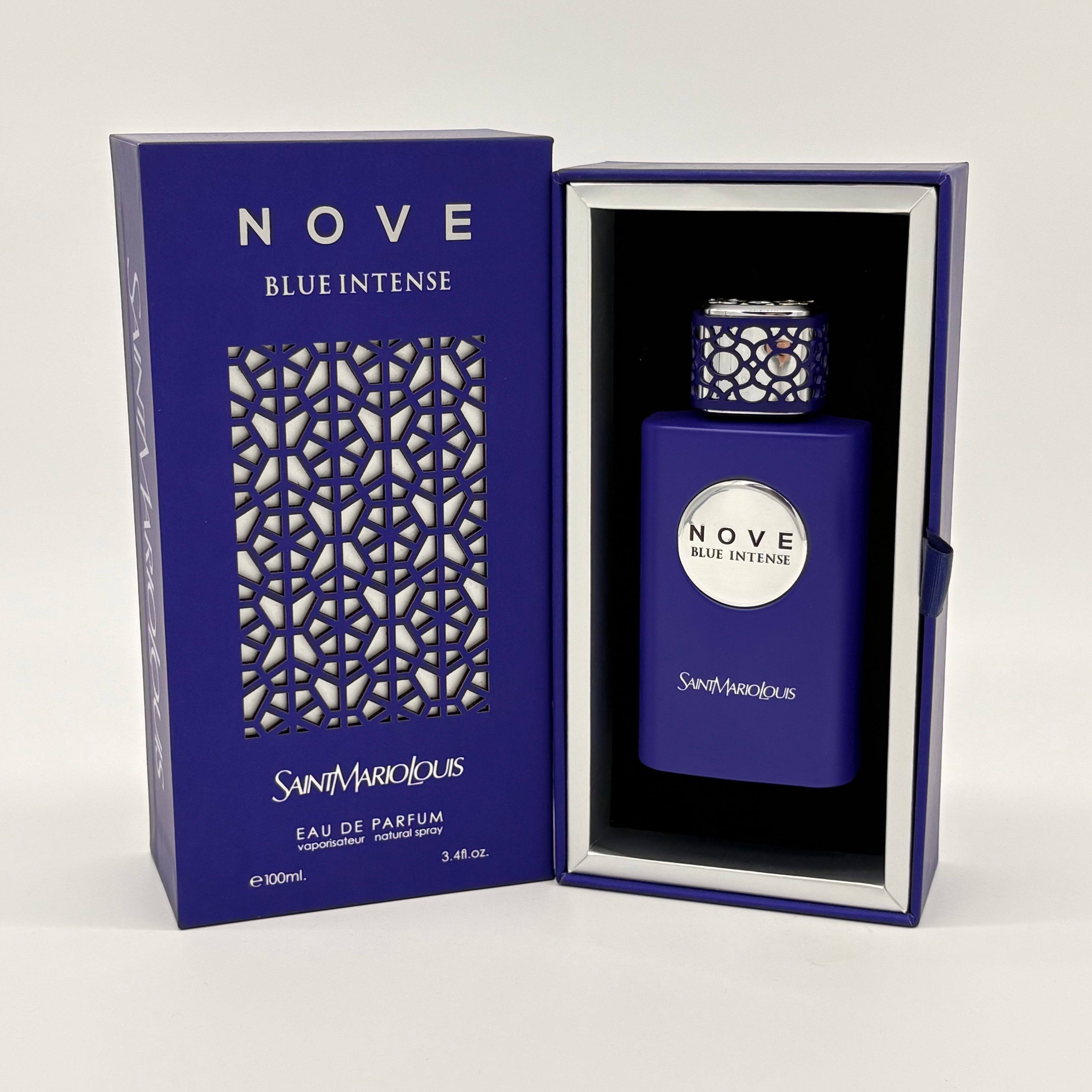 Saint Mario Louis Nove Blue Intense Eau De Parfum Spray For Unisex 3.4 Ounce